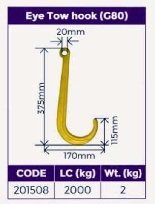 Eye Tow Hook diagram